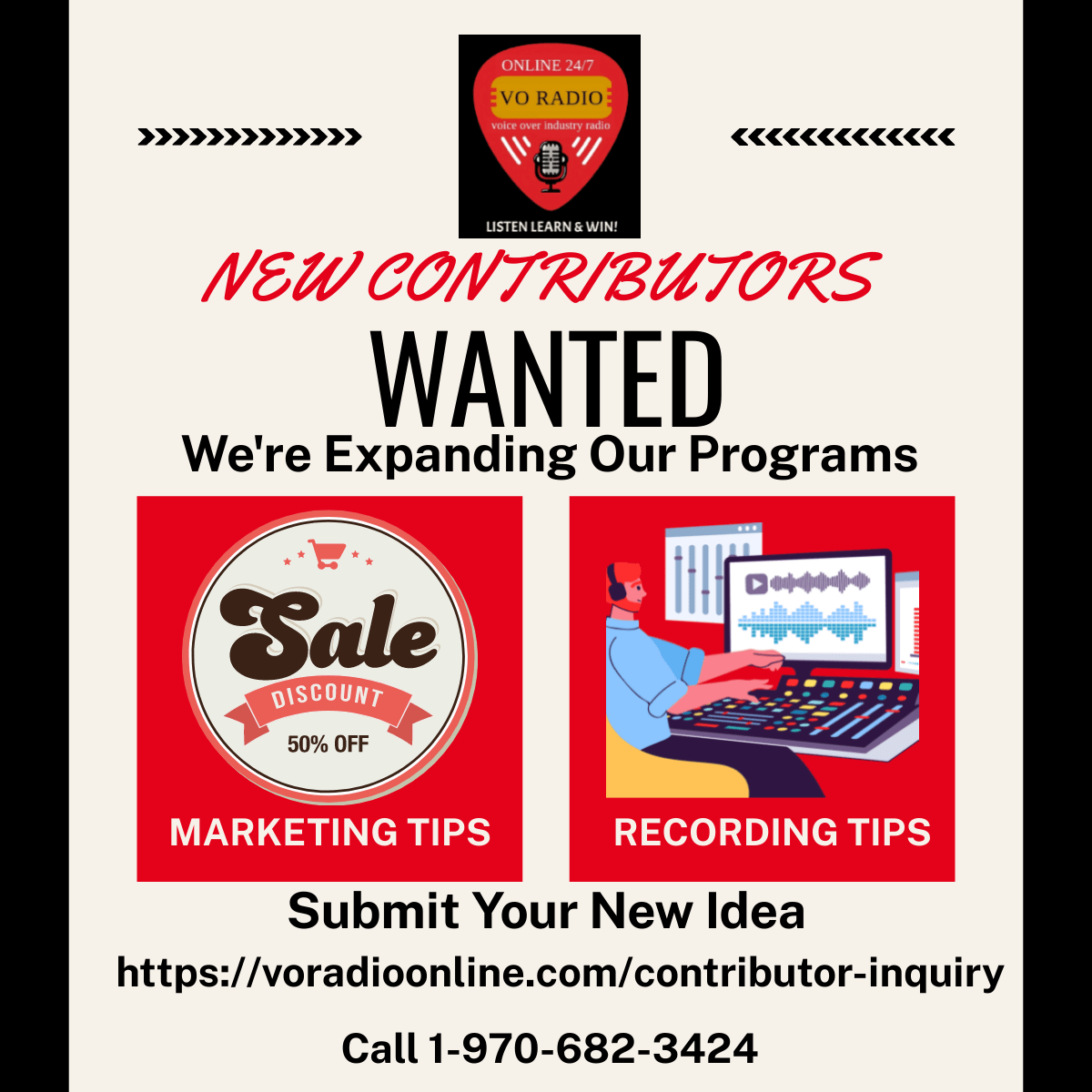 volunteer as a contributor at vo radio